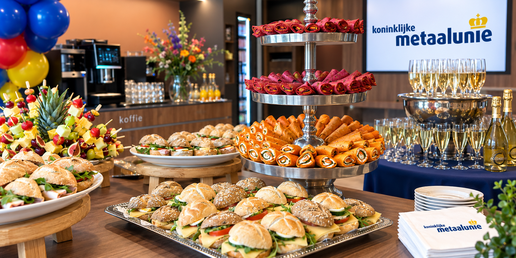Metaalunie Nieuwegein: luxe lunchbuffet voor 80 personen